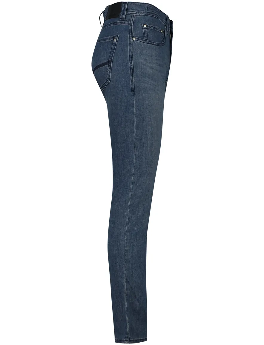 Pierre Cardin jeans blauw effen katoen Lyon Tapered Fit
