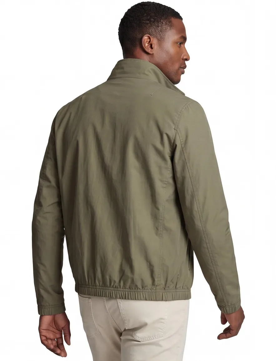 Pierre Cardin tussenjas groen effen rits normale fit