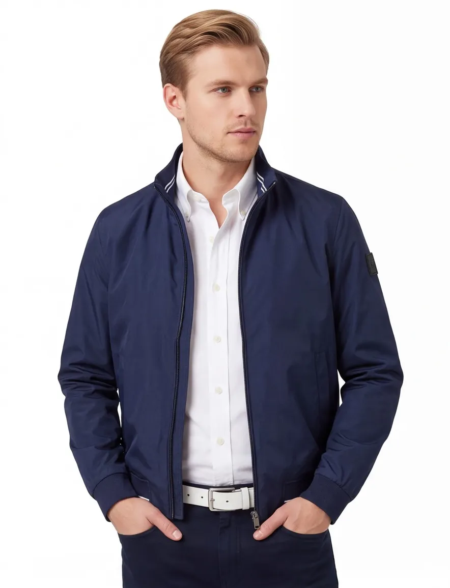 Pierre Cardin zomerjas effen donkerblauw