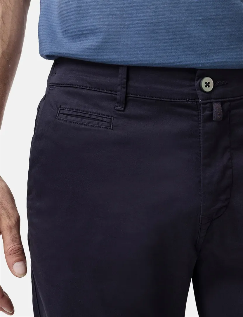 Pierre Cardin korte broek effen katoen donkerblauw