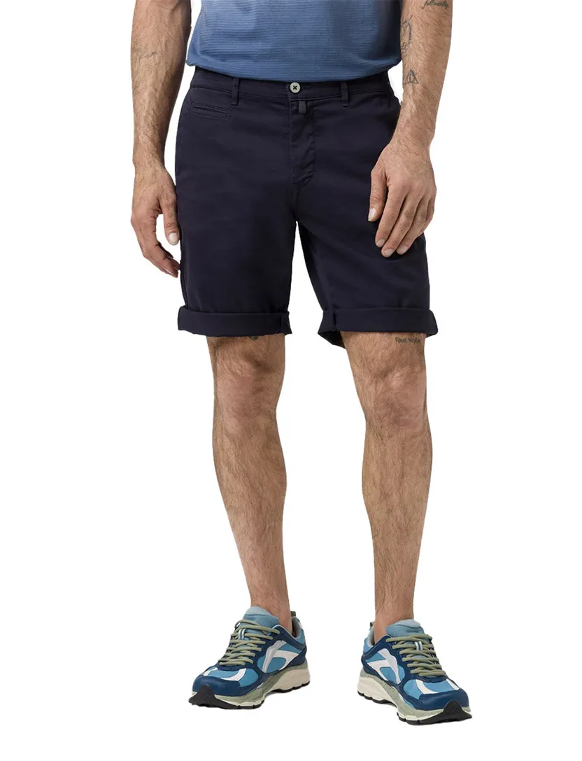 Pierre Cardin korte broek effen katoen donkerblauw