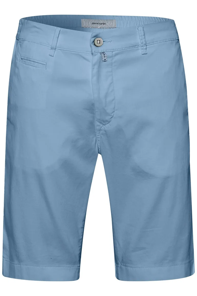 Pierre Cardin korte broek lichtblauw katoen, stretch zonder omslag