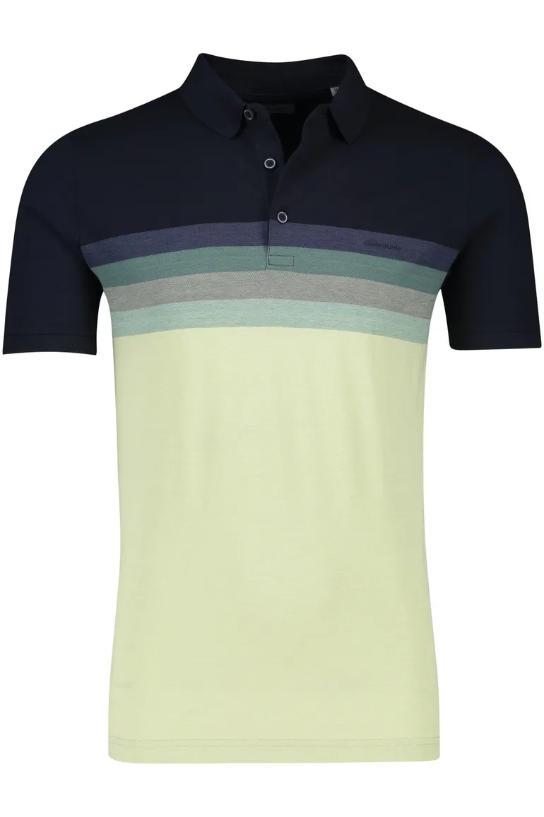 Pierre Cardin poloshirt groen gestreept