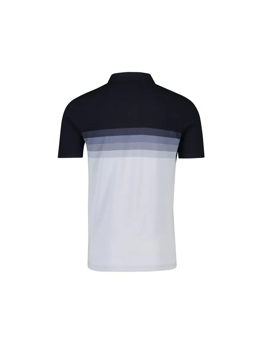 Pierre Cardin poloshirt blauw gestreept
