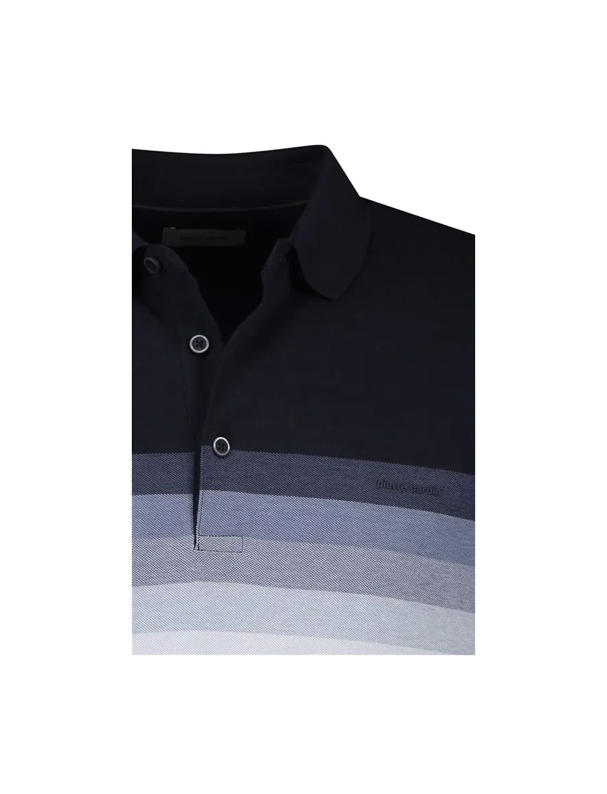 Pierre Cardin poloshirt blauw gestreept