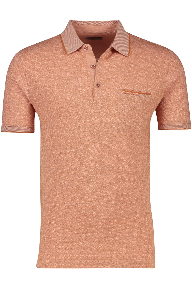 Pierre Cardin poloshirt zalm kleur patroon