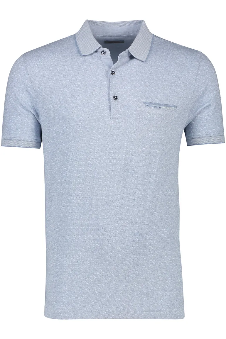 Pierre Cardin poloshirt lichtblauw print