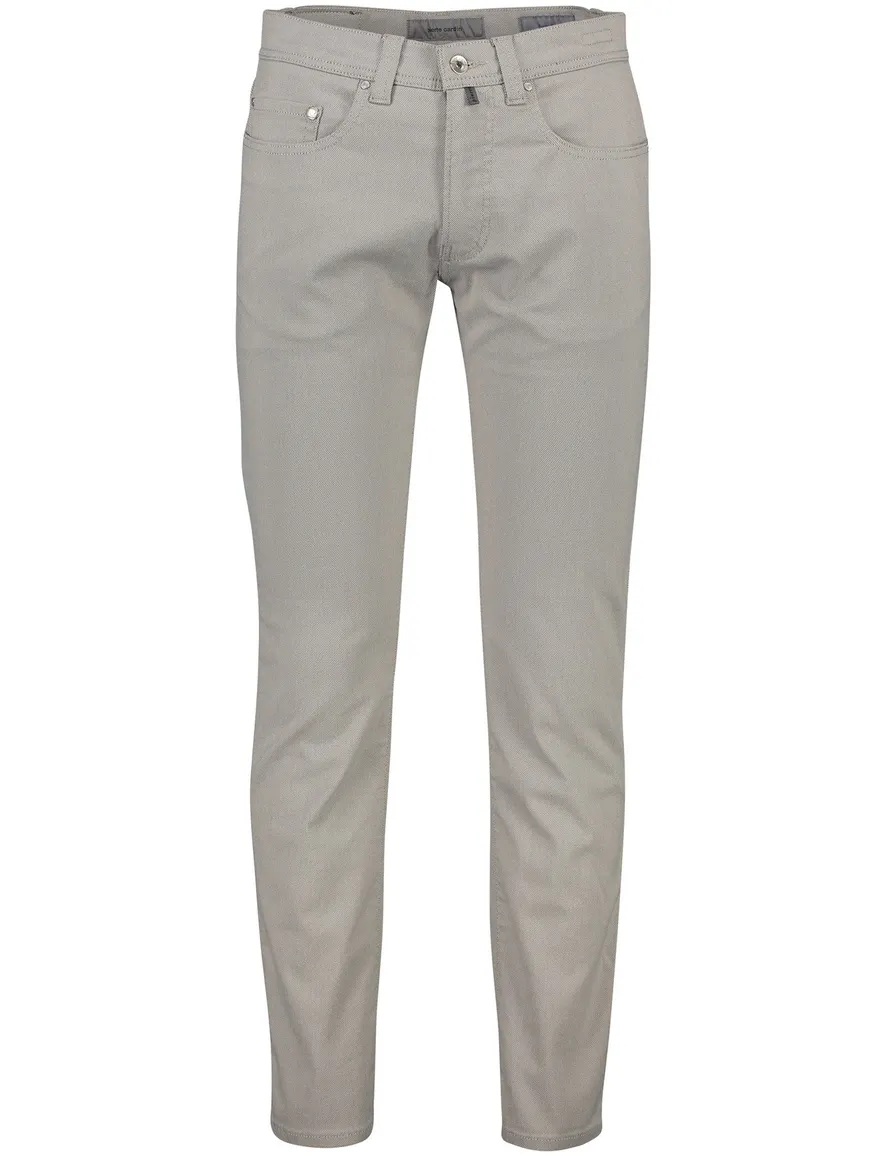 Pierre Cardin 5-pocket broek Lyon Tapered Fit grijs