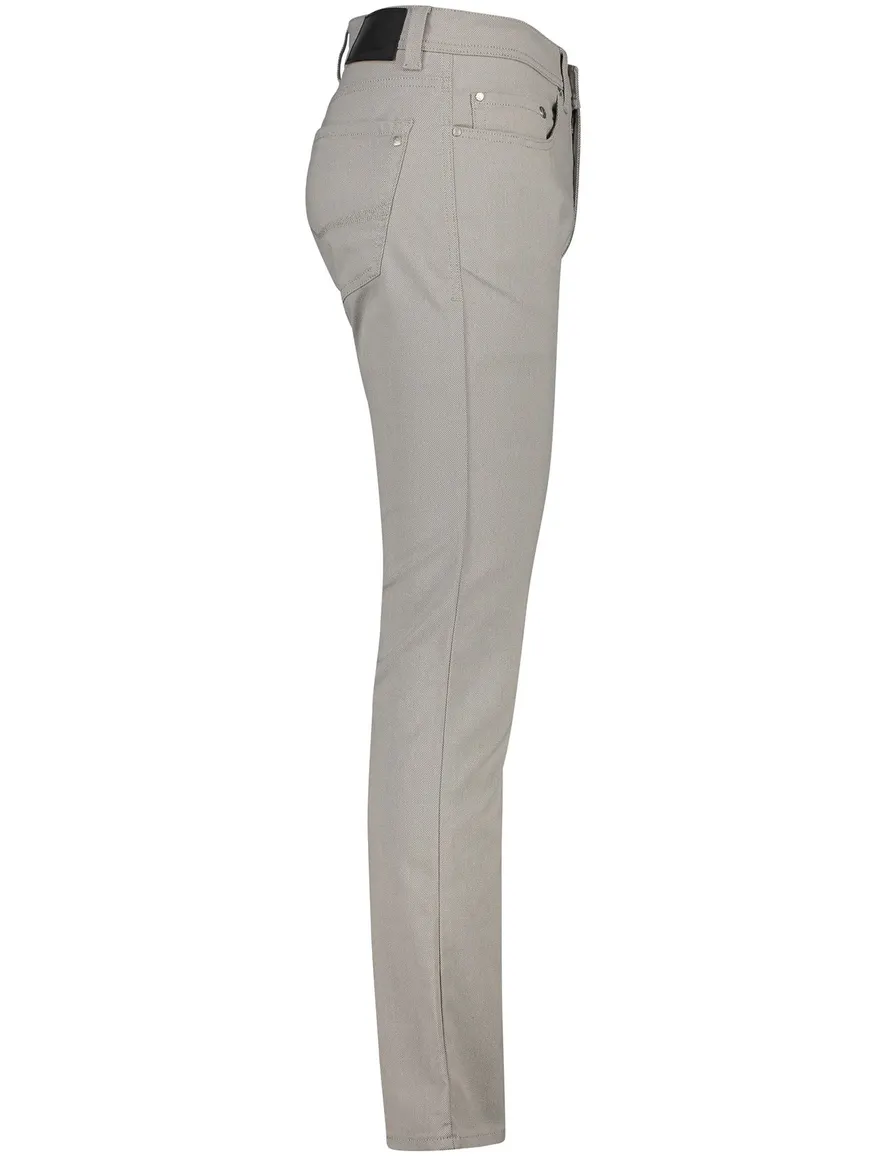 Pierre Cardin 5-pocket broek Lyon Tapered Fit grijs