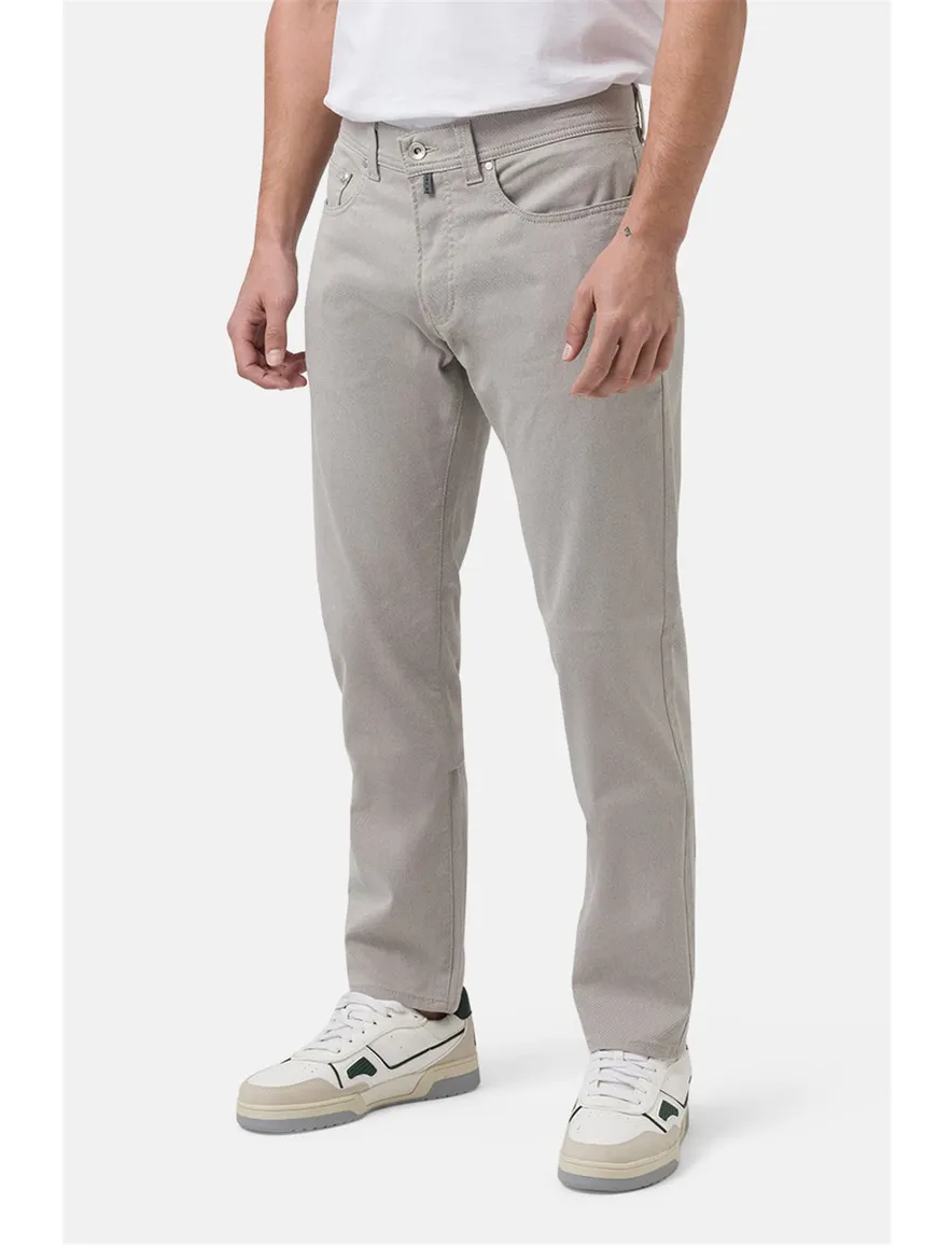 Pierre Cardin 5-pocket broek Lyon Tapered Fit grijs
