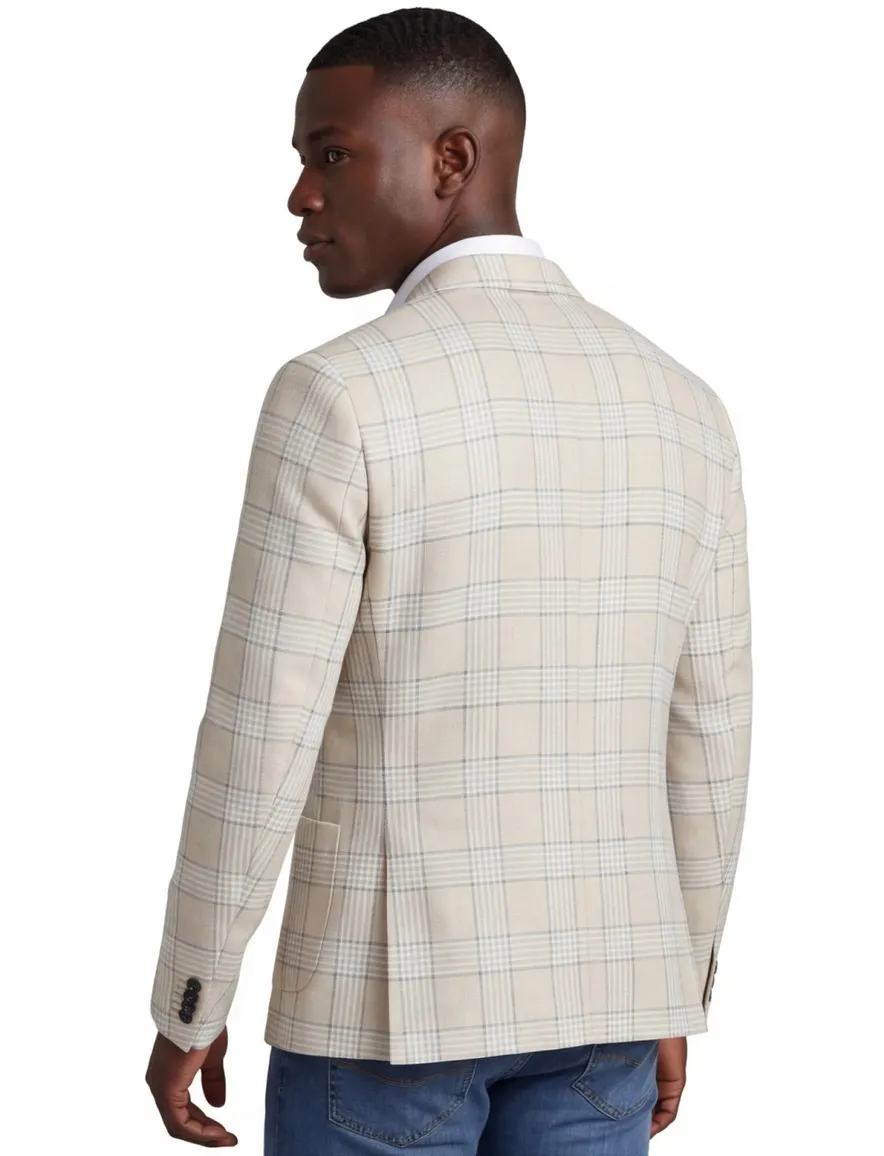 Roy Robson colbert beige geruit