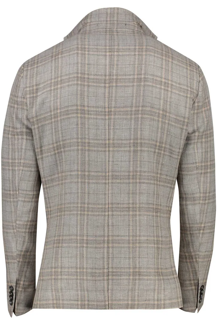 Roy Robson colbert beige geruit linnen