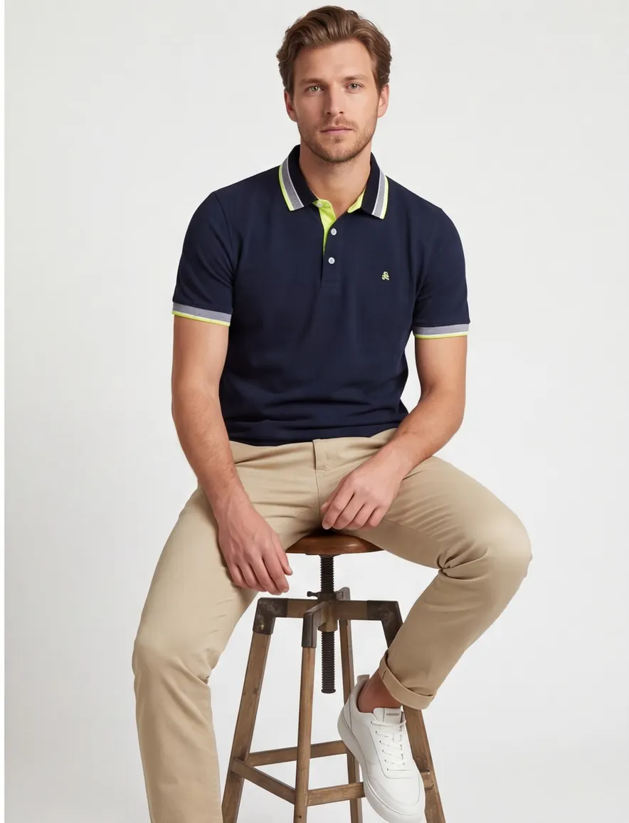 Jack & Jones polo navy neon