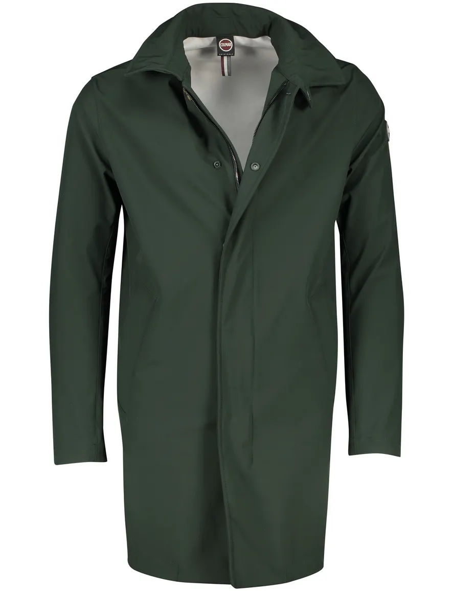 Colmar tussenjas groen effen rits + knoop slim fit
