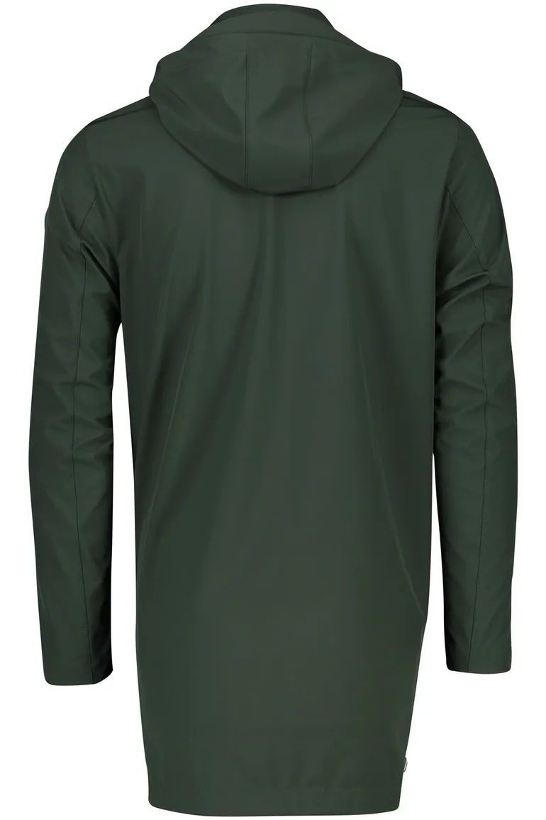 Colmar tussenjas groen effen rits + knoop slim fit capuchon afneembaar