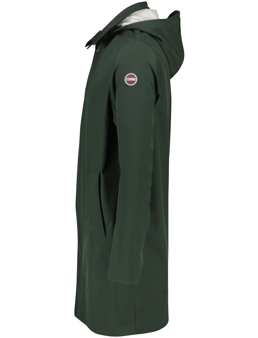 Colmar tussenjas groen effen rits + knoop slim fit