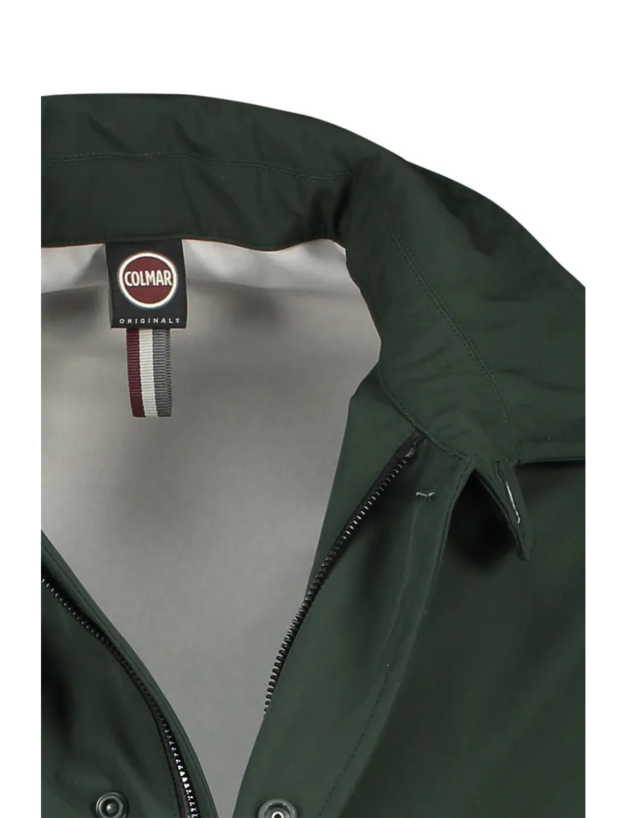 Colmar tussenjas groen effen rits + knoop slim fit