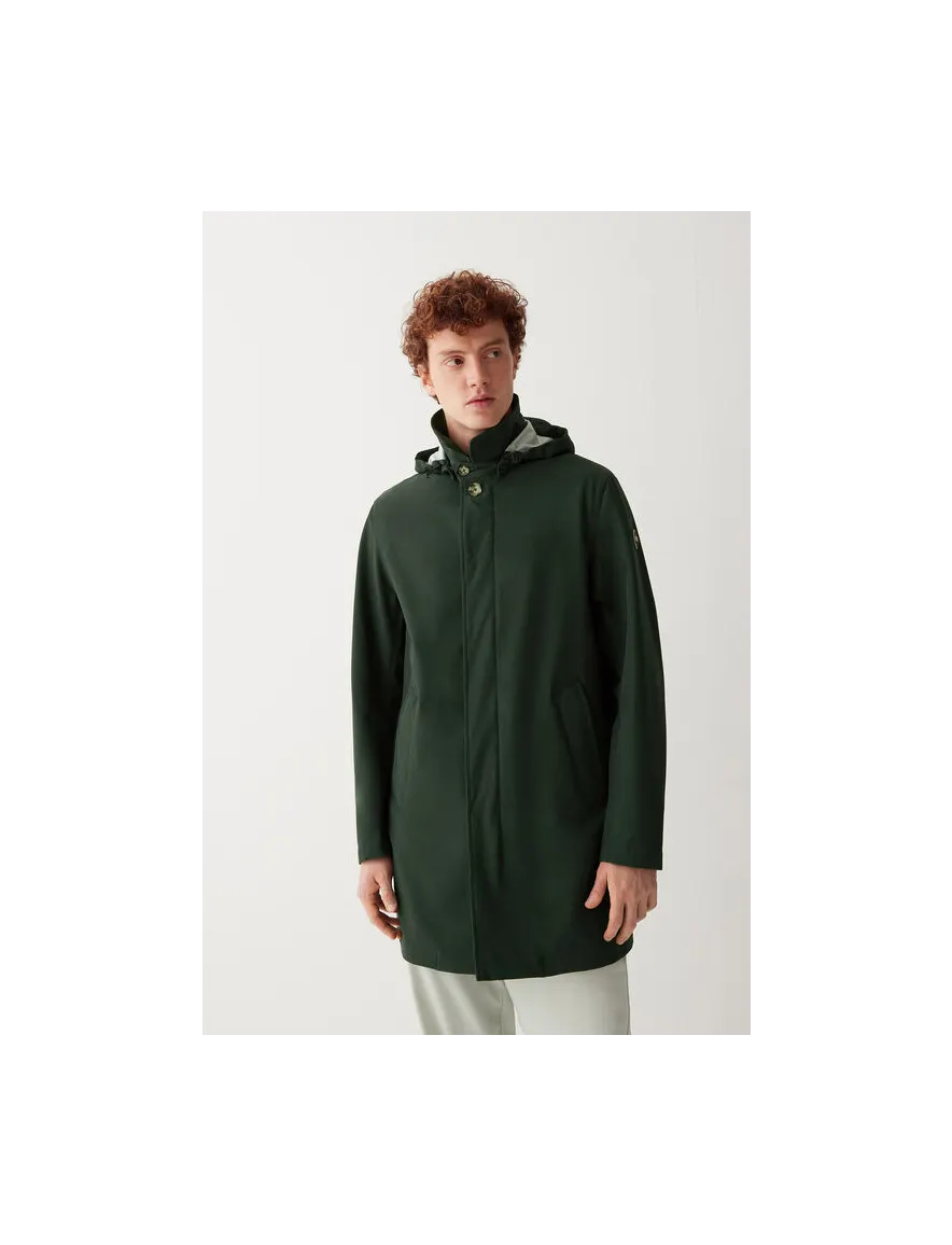 Colmar tussenjas groen effen rits + knoop slim fit
