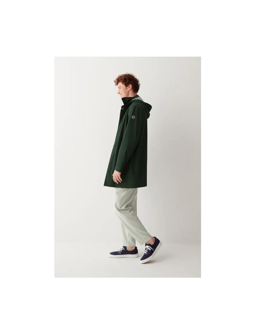 Colmar tussenjas groen effen rits + knoop slim fit