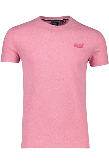 Superdry Superdry t-shirt roze met ronde hals
