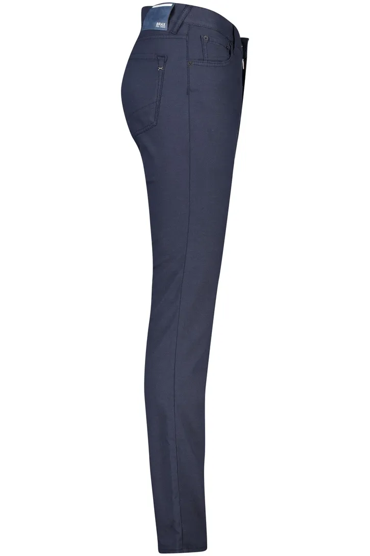 Brax 5-pocket jeans donkerblauw effen katoen Chuck