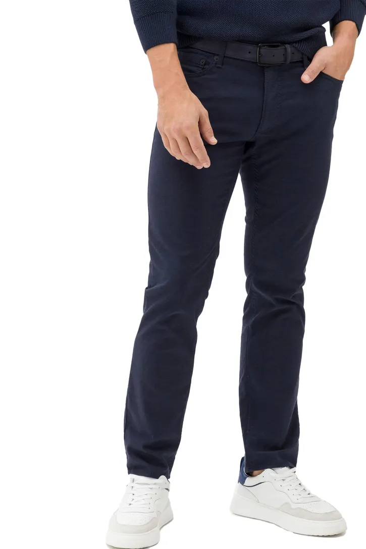 Brax 5-pocket jeans donkerblauw effen katoen Chuck