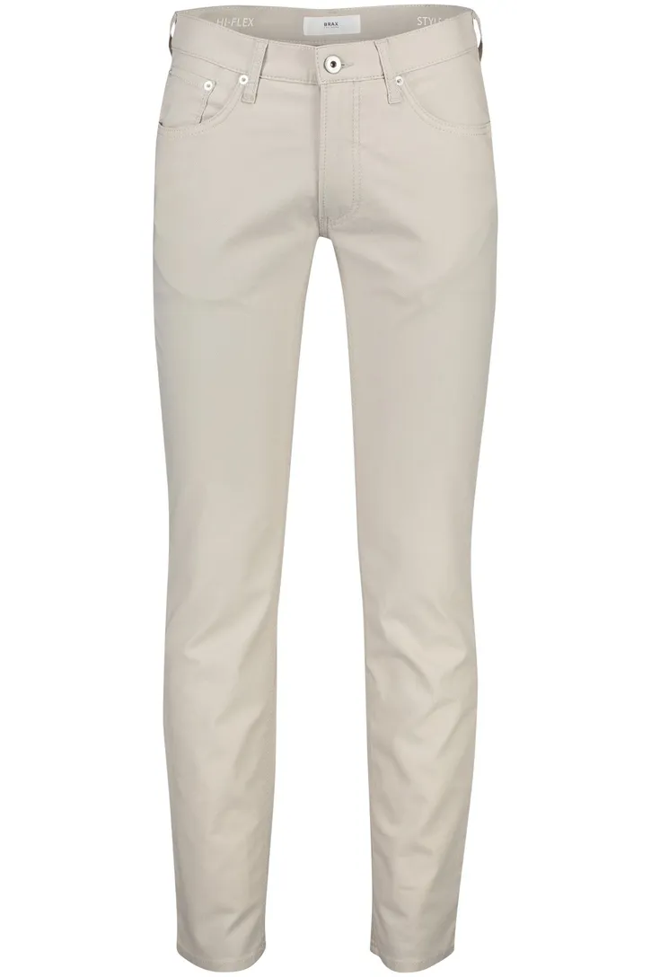 Brax 5-pocket jeans beige effen katoen Chuck