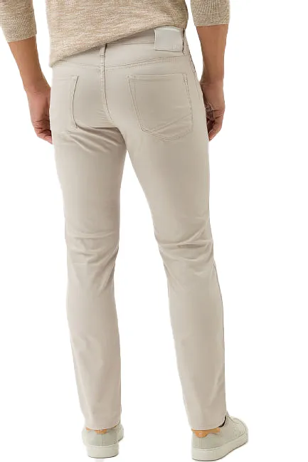 Brax 5-pocket jeans beige effen katoen Chuck