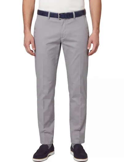 Brax Brax chino grijs effen katoen Felix Modern Fit