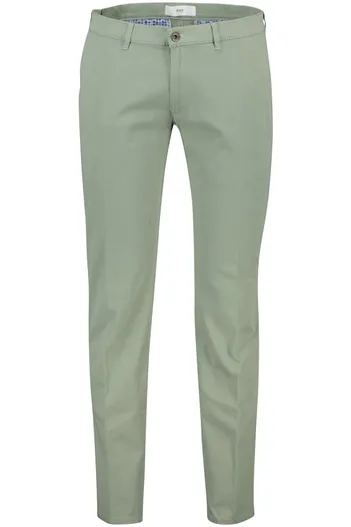Brax Brax chino groen effen katoen-stretch Silvio Slim Fit