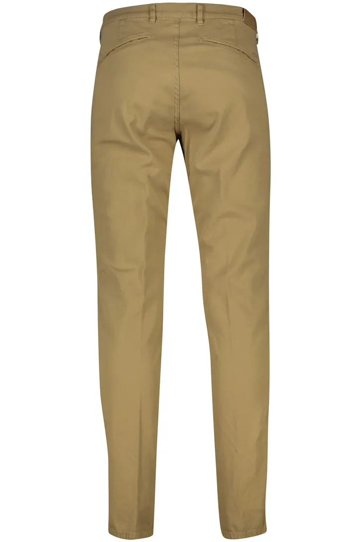 Brax chino bruin effen katoen Style Silvio Slim Fit