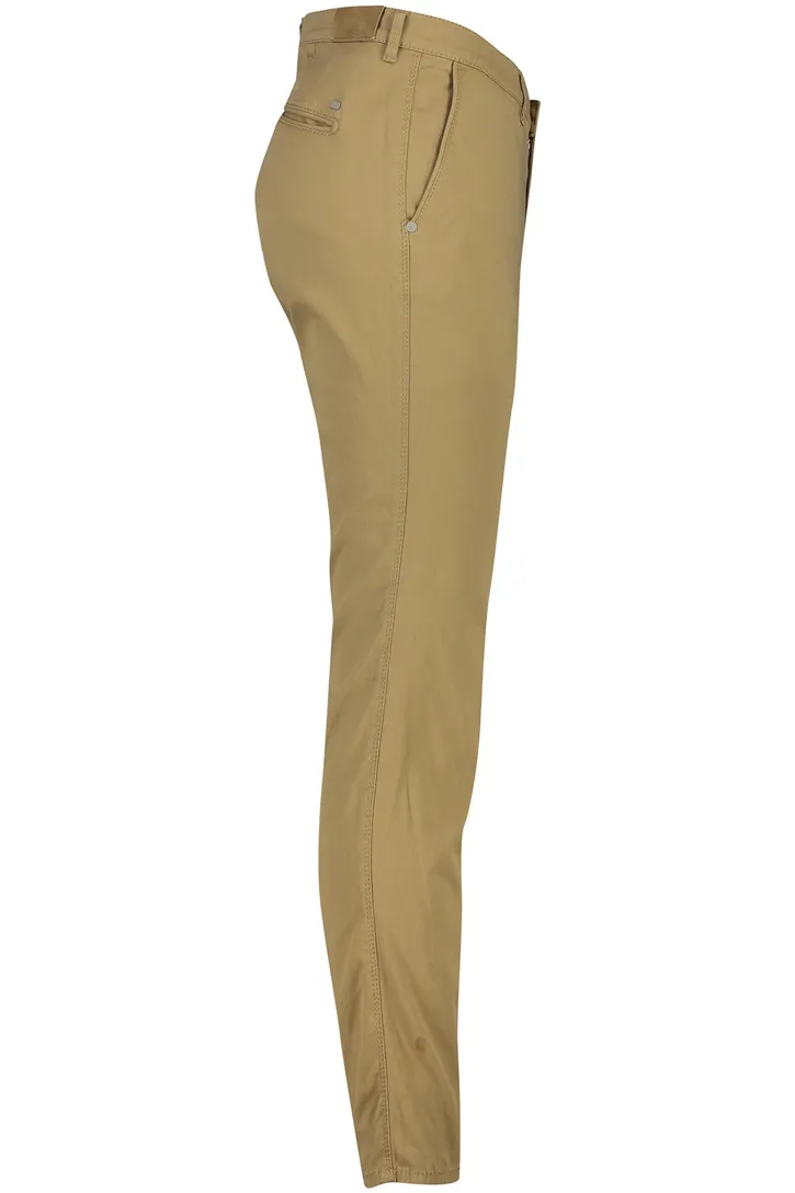 Brax chino bruin effen katoen Style Silvio Slim Fit