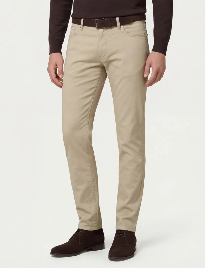 Beige Brax jeans effen katoen