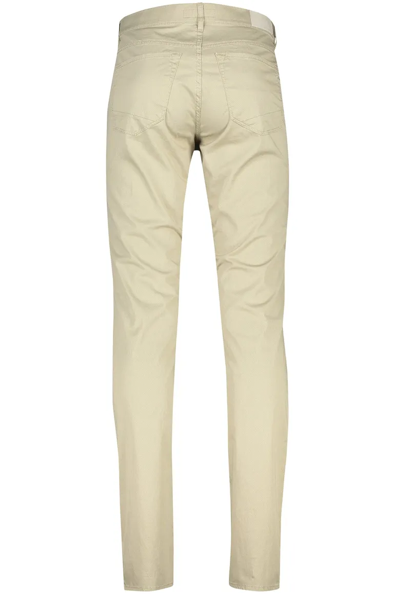 Beige Brax broek effen katoen