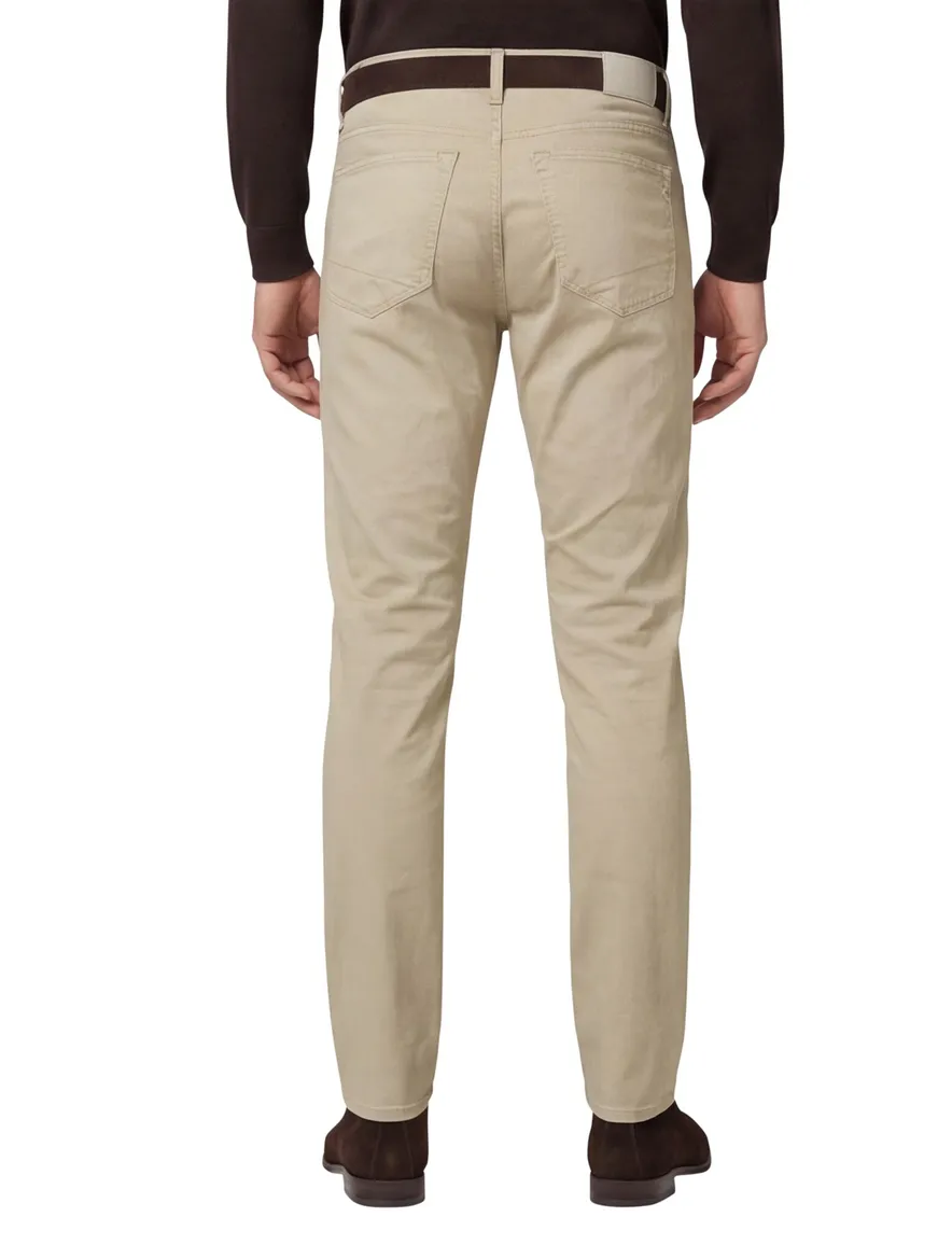 Beige Brax broek effen katoen