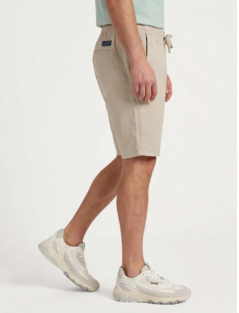 bermuda superdry beige linnen