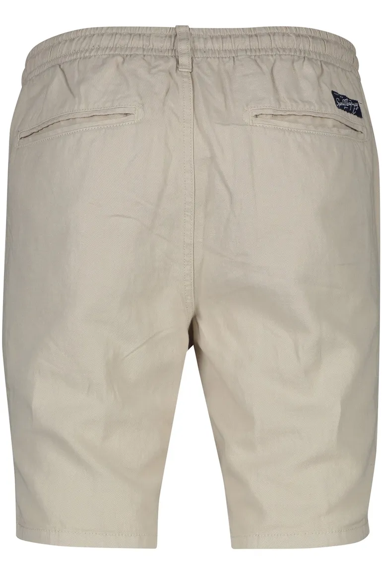 Superdry bermuda beige linnen elastische band slim fit