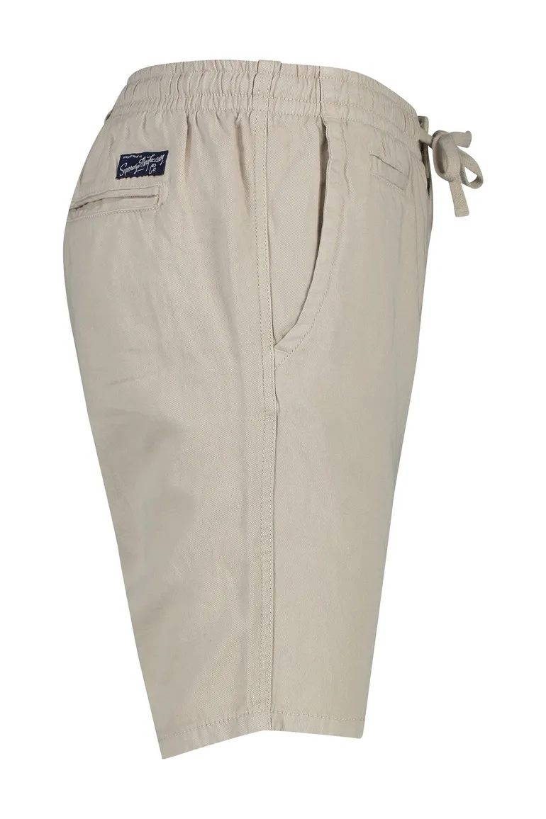 Superdry bermuda beige linnen elastische band slim fit