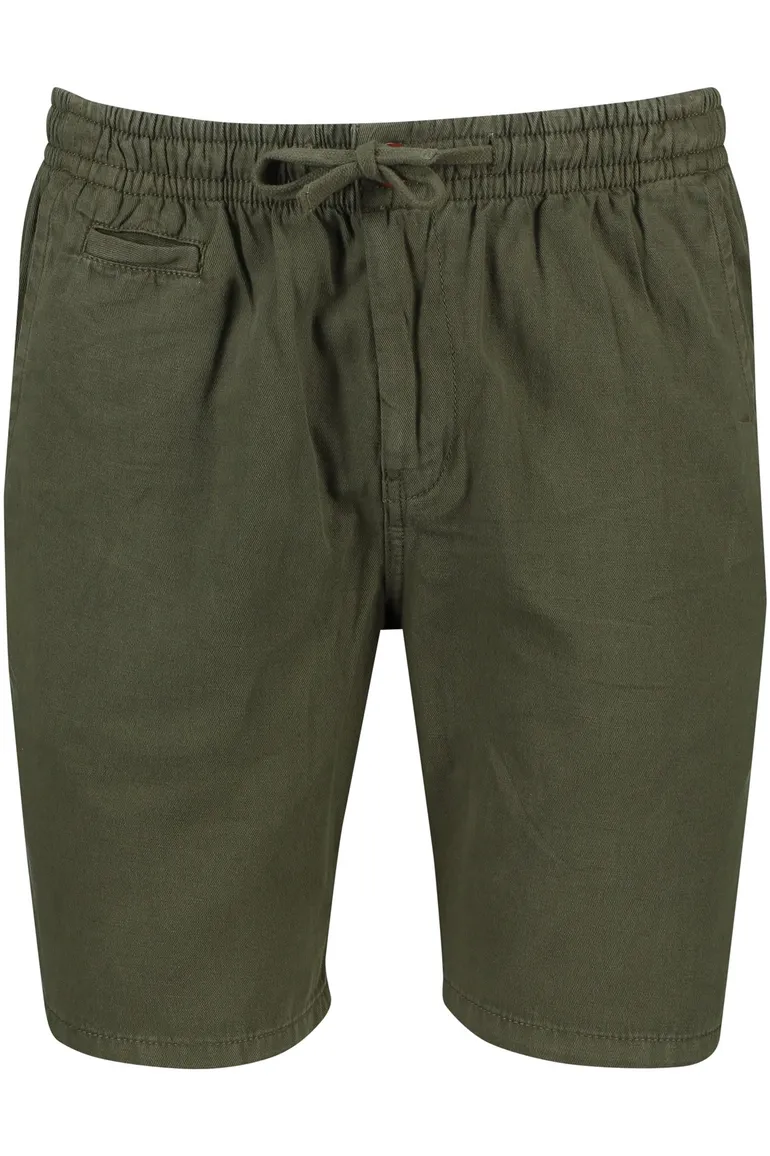 Superdry bermuda kaki groen tapered linnen