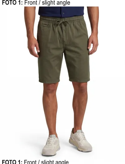 Superdry Bermuda superdry donkergroen tapered linnen