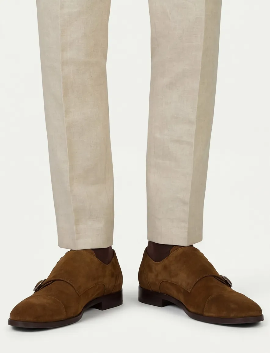 Rehab bruin gesp nette schoenen leer