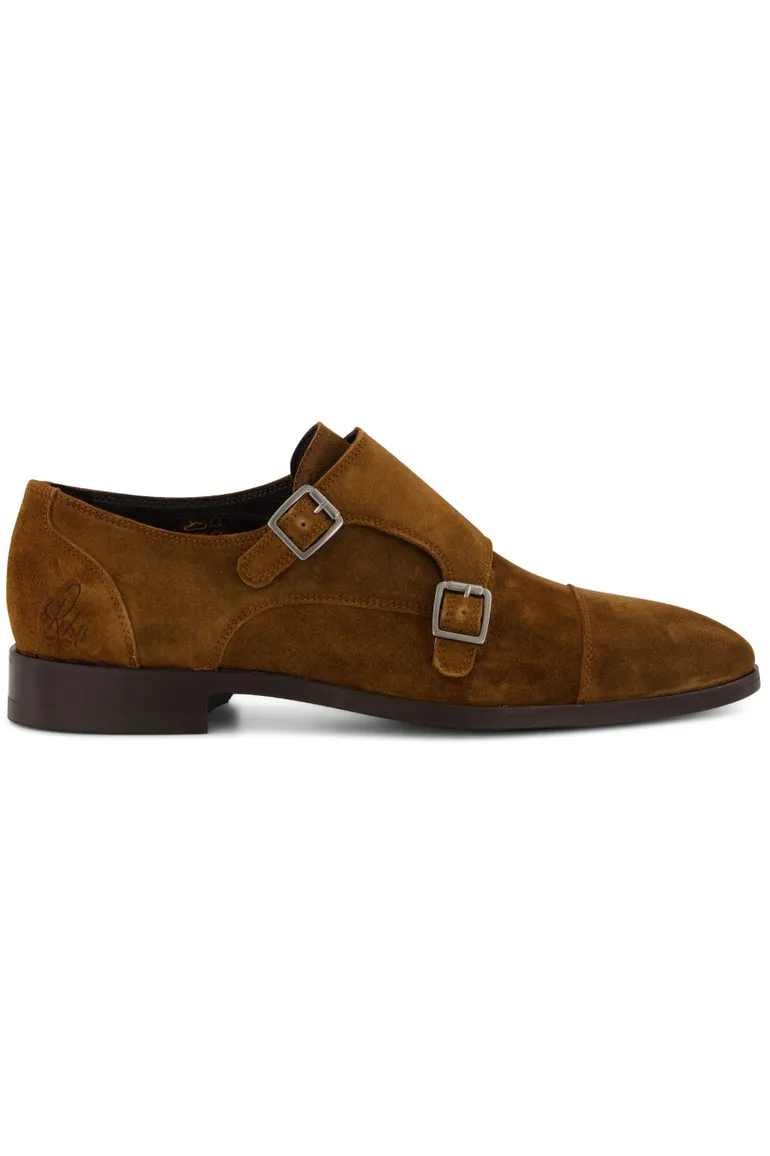 Rehab bruin gesp nette schoenen leer