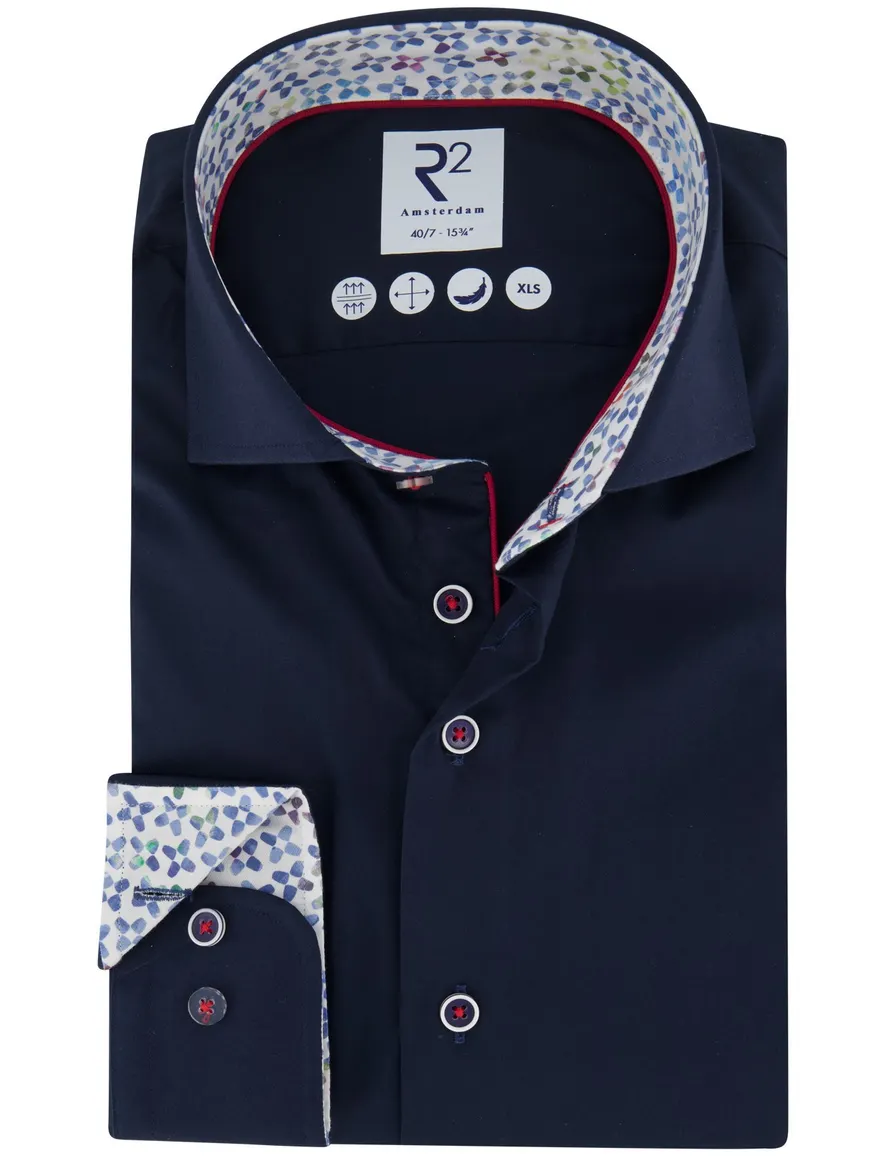 Donkerblauw overhemd R2
