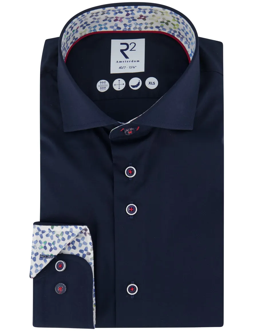 Donkerblauw overhemd R2