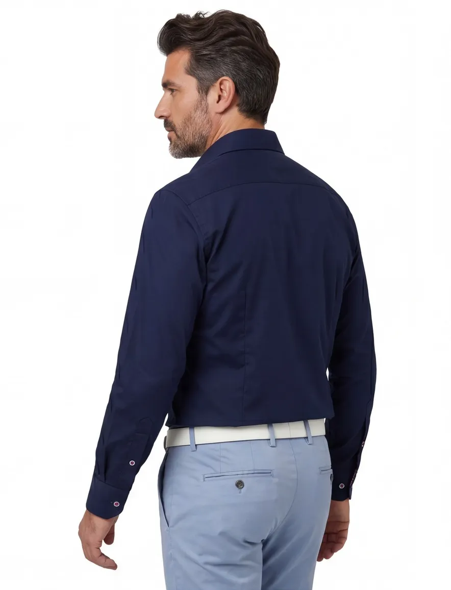 Donkerblauw overhemd R2