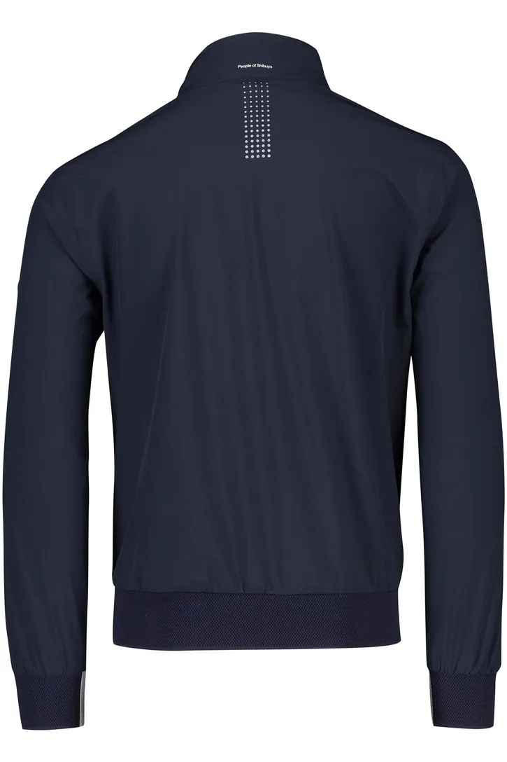 People of Shibuya zomerjas marineblauw normale fit effen rits