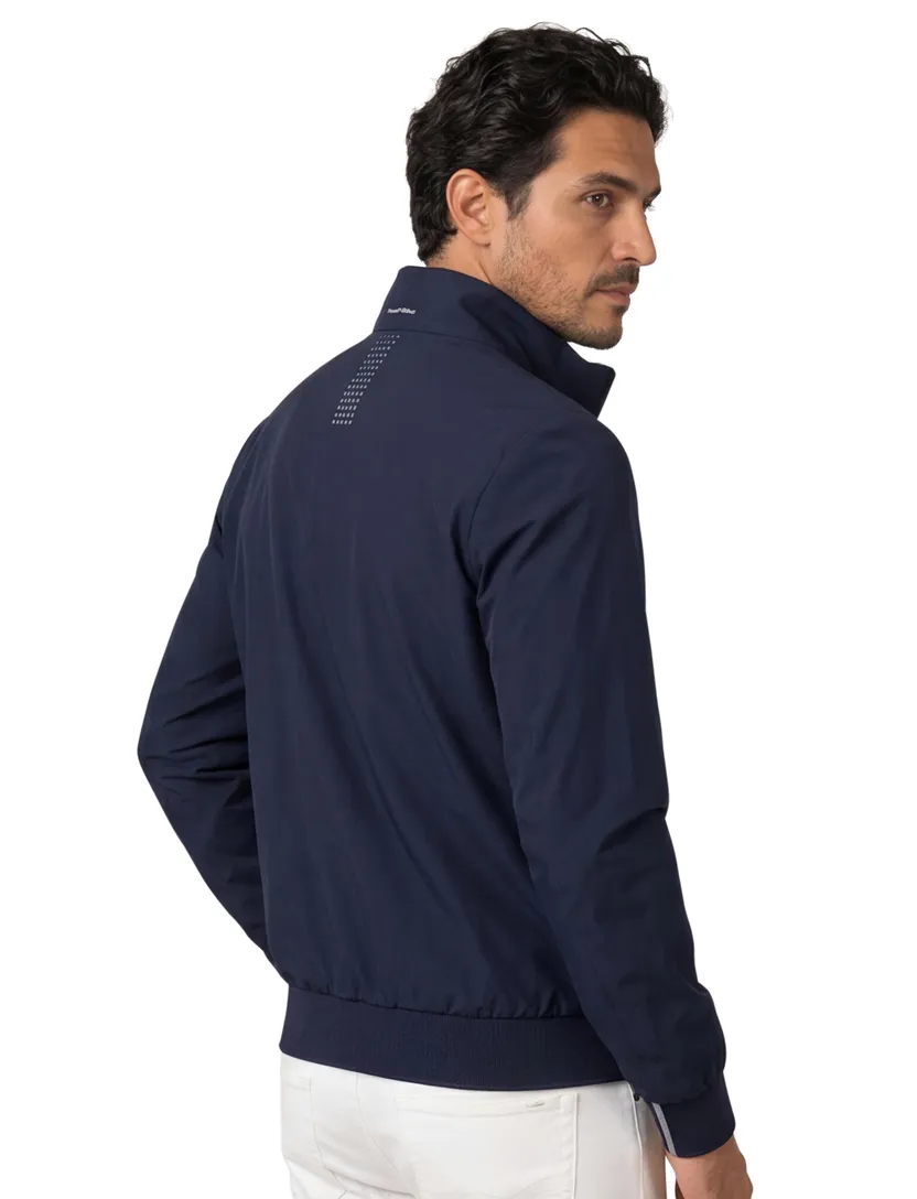 People of Shibuya zomerjas marineblauw normale fit effen rits