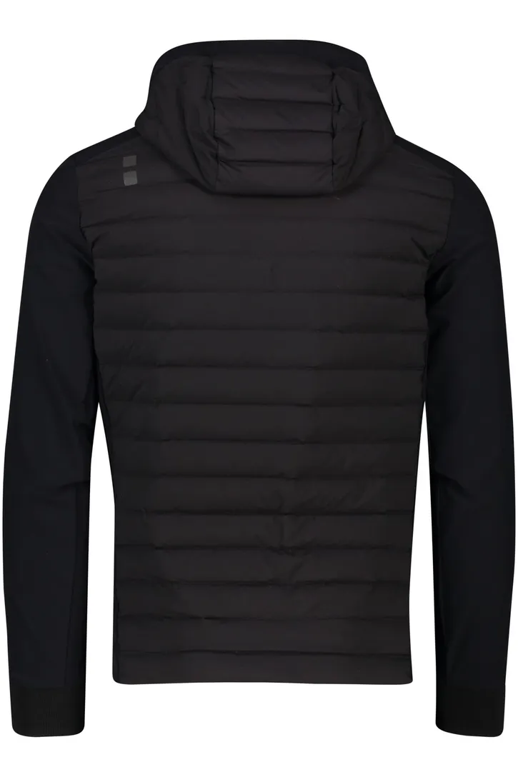UBR zomerjas zwart effen rits normale fit met logo