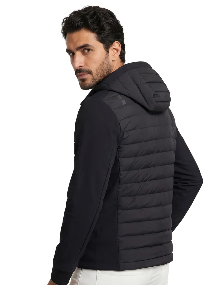 UBR zomerjas zwart effen rits normale fit met logo
