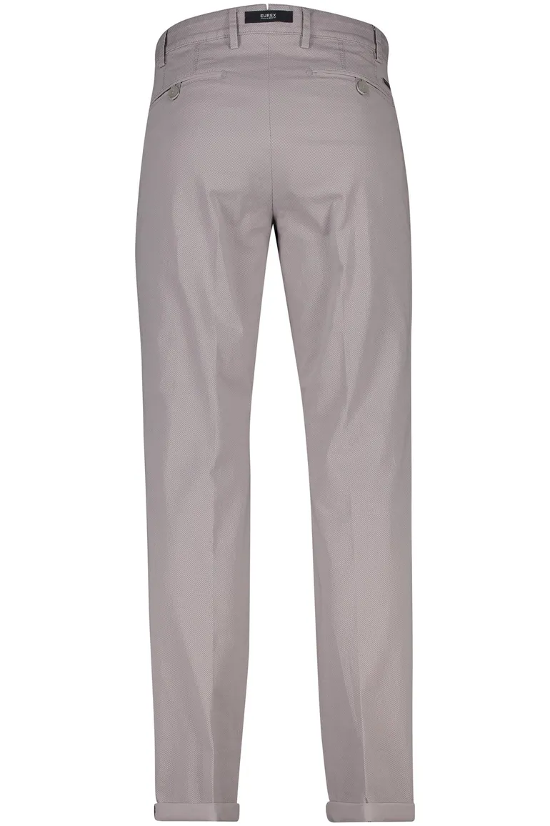 katoenen broek Eurex grijs effen katoen